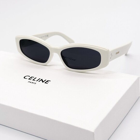NEW CELINE CL40252I 25A WOMEN WHITE GREY SUNGLASSES CELINE - Picture 1 of 13